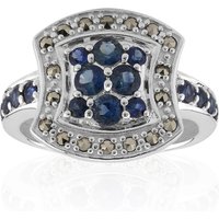 Blauer Saphir-Silberring (Annette classic) Blauer Saphir-Silberring (Annette classic)
