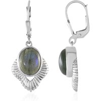 Labradorit-Silberohrringe (MONOSONO COLLECTION) Labradorit-Silberohrringe (MONOSONO COLLECTION)