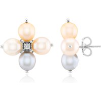 Süßwasserzuchtperlen-Silberohrringe (TPC) Süßwasserzuchtperlen-Silberohrringe (TPC)