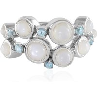 Weißer Mondstein-Silberring (KM by Juwelo) Weißer Mondstein-Silberring (KM by Juwelo)