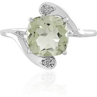 Grüner Amethyst-Silberring Grüner Amethyst-Silberring