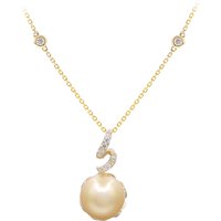 Goldene Südseeperlen-Goldhalskette (CIRARI) Goldene Südseeperlen-Goldhalskette (CIRARI)