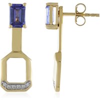 Tansanit-Goldohrringe (de Melo) Tansanit-Goldohrringe (de Melo)