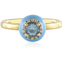 Schweizblauer Topas-Silberring Schweizblauer Topas-Silberring