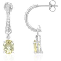 Limonen-Apatit-Silberohrringe Limonen-Apatit-Silberohrringe