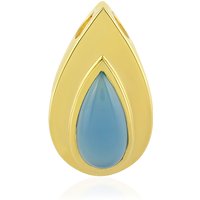 Blauer Chalzedon-Silberanhänger (MONOSONO COLLECTION) Blauer Chalzedon-Silberanhänger (MONOSONO COLLECTION)