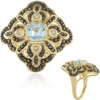 Himmelblauer Topas-Silberring Himmelblauer Topas-Silberring