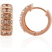 SI1 Argyle-Rose de France-Brillant-Goldohrringe (Annette) SI1 Argyle-Rose de France-Brillant-Goldohrringe (Annette)