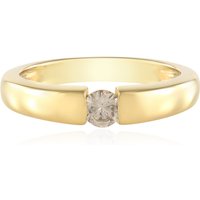 I2 Schokoladen-Brillant-Silberring I2 Schokoladen-Brillant-Silberring