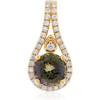 Nicht erhitzter Tansanit-Goldanhänger Nicht erhitzter Tansanit-Goldanhänger