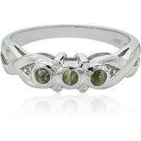 Alexandrit-Katzenauge-Silberring Alexandrit-Katzenauge-Silberring