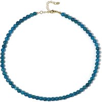 Neonblauer Apatit-Silberhalskette Neonblauer Apatit-Silberhalskette