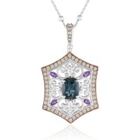 Londonblauer Topas-Silberhalskette (Dallas Prince Designs) Londonblauer Topas-Silberhalskette (Dallas Prince Designs)