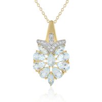 Himmelblauer Topas-Silberhalskette Himmelblauer Topas-Silberhalskette