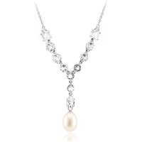 Weiße Süßwasserzuchtperlen-Silbercollier Weiße Süßwasserzuchtperlen-Silbercollier