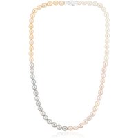 Süßwasserzuchtperlen-Silberhalskette Süßwasserzuchtperlen-Silberhalskette