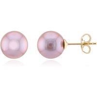 Purpurfarbene Ming-Perlen-Silberohrringe (TPC) Purpurfarbene Ming-Perlen-Silberohrringe (TPC)