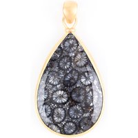 Versteinerte Koralle-Silberanhänger Versteinerte Koralle-Silberanhänger