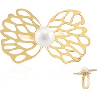 Weiße Süßwasserzuchtperlen-Silberring (TPC) Weiße Süßwasserzuchtperlen-Silberring (TPC)