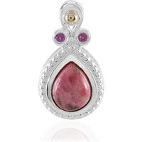 Thulit-Silberanhänger mit Gold (Granulieren) Thulit-Silberanhänger mit Gold (Granulieren)