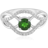 Russischer Diopsid-Silberring Russischer Diopsid-Silberring