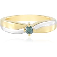 Blauer I2 Brillant-Silberring Blauer I2 Brillant-Silberring