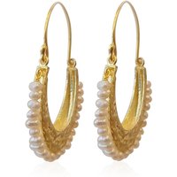 Weiße Süßwasserzuchtperlen-Silberohrringe (Joias do Paraíso) Weiße Süßwasserzuchtperlen-Silberohrringe (Joias do Paraíso)