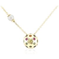 Weiße Süßwasserzuchtperlen-Goldhalskette (Michelle Albala) Weiße Süßwasserzuchtperlen-Goldhalskette (Michelle Albala)