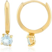 Himmelblauer Topas-Silberohrringe Himmelblauer Topas-Silberohrringe