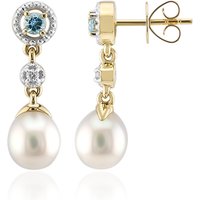 Weiße Südseeperlen-Goldohrringe (Michelle Albala) Weiße Südseeperlen-Goldohrringe (Michelle Albala)