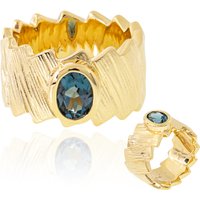 Londonblauer Topas-Silberring (de Melo) Londonblauer Topas-Silberring (de Melo)