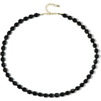 Schwarzer Onyx-Silberhalskette Schwarzer Onyx-Silberhalskette