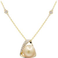 Goldene Südseeperlen-Goldhalskette (CIRARI) Goldene Südseeperlen-Goldhalskette (CIRARI)