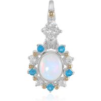 Welo-Opal-Silberanhänger mit Gold (Granulieren) Welo-Opal-Silberanhänger mit Gold (Granulieren)