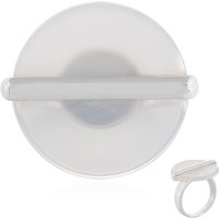 Weißer Achat-Silberring Weißer Achat-Silberring