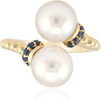 Weiße Südseeperlen-Goldring (Michelle Albala) Weiße Südseeperlen-Goldring (Michelle Albala)