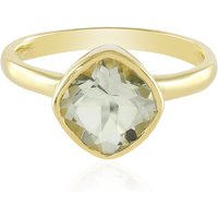 Grüner Amethyst-Silberring Grüner Amethyst-Silberring