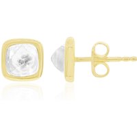 Weißer Topas-Silberohrringe Weißer Topas-Silberohrringe