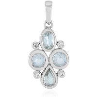 Himmelblauer Topas-Silberanhänger Himmelblauer Topas-Silberanhänger
