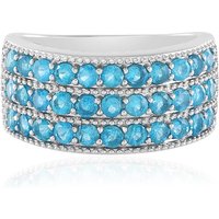 Neonblauer Apatit-Silberring Neonblauer Apatit-Silberring