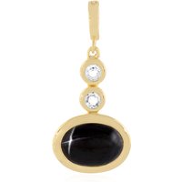 Indischer Stern-Diopsid-Silberanhänger Indischer Stern-Diopsid-Silberanhänger