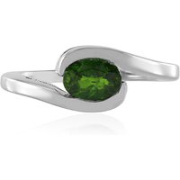Russischer Diopsid-Silberring Russischer Diopsid-Silberring