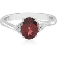 Mosambik-Granat-Silberring Mosambik-Granat-Silberring
