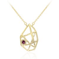 Rhodolith-Silbercollier Rhodolith-Silbercollier