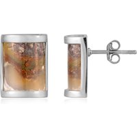 Moosachat-Silberohrringe (Bali Barong) Moosachat-Silberohrringe (Bali Barong)