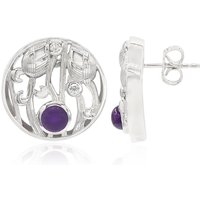 Amethyst-Silberohrringe (MONOSONO COLLECTION) Amethyst-Silberohrringe (MONOSONO COLLECTION)