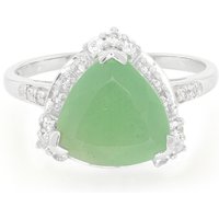 Grüner Chalzedon-Silberring Grüner Chalzedon-Silberring