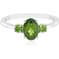 Russischer Diopsid-Silberring Russischer Diopsid-Silberring