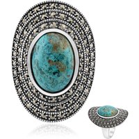 Chrysokoll-Silberring (Annette classic) Chrysokoll-Silberring (Annette classic)