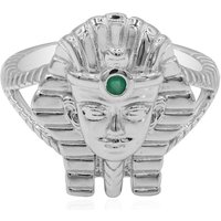 Brasilianischer Smaragd-Silberring Brasilianischer Smaragd-Silberring